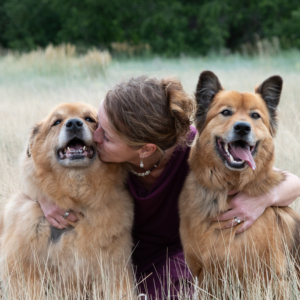 Dr Tracie Giargiari with Bear and Ziggy